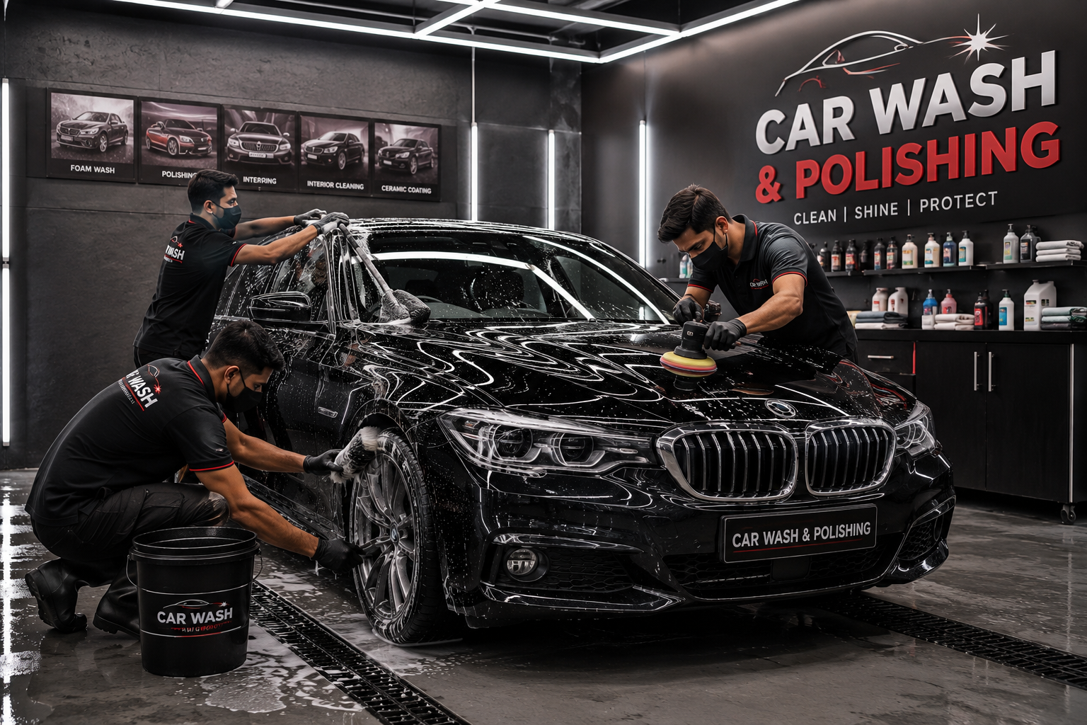 Car wash and polishing